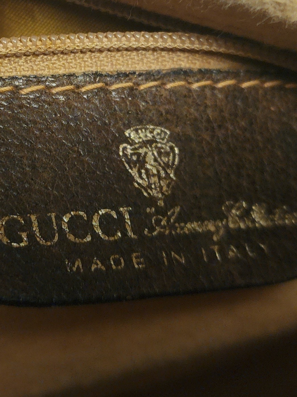 Gucci Brown GG Canvas Satchel with Green and Red Stripe - Picture 11 of 12